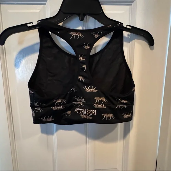 Victoria Sport Leopard Print Racerback Sports Bra Medium - Picture 3 of 6